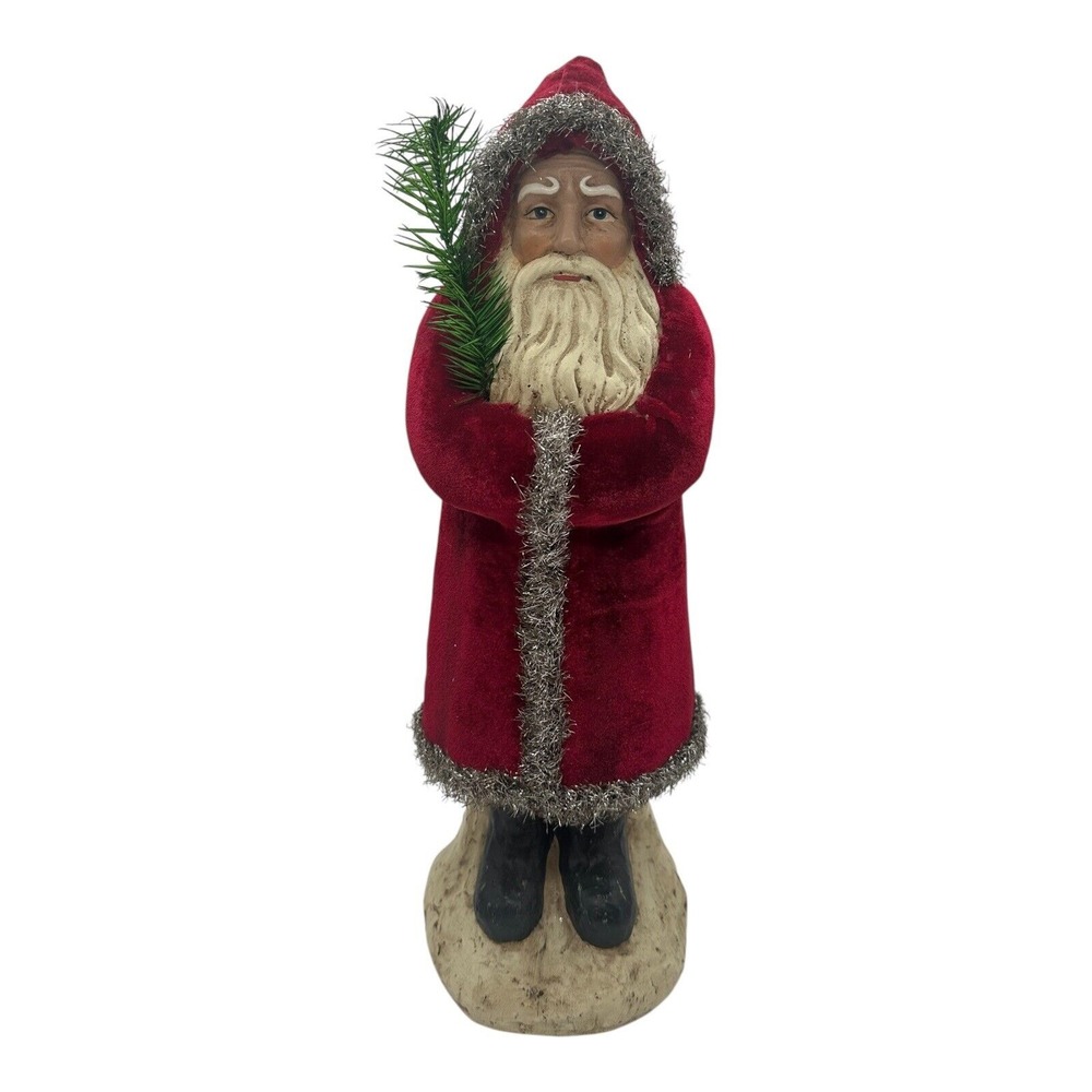 Ragon House‎ Christmas Vintage Look Red Velvet Belsnickle Santa 16" Tall